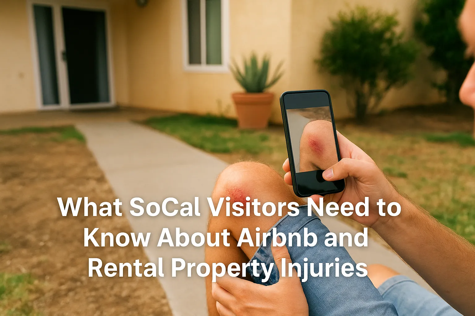 southern California Airbnb guest takes photo of burn injury for legal documentation