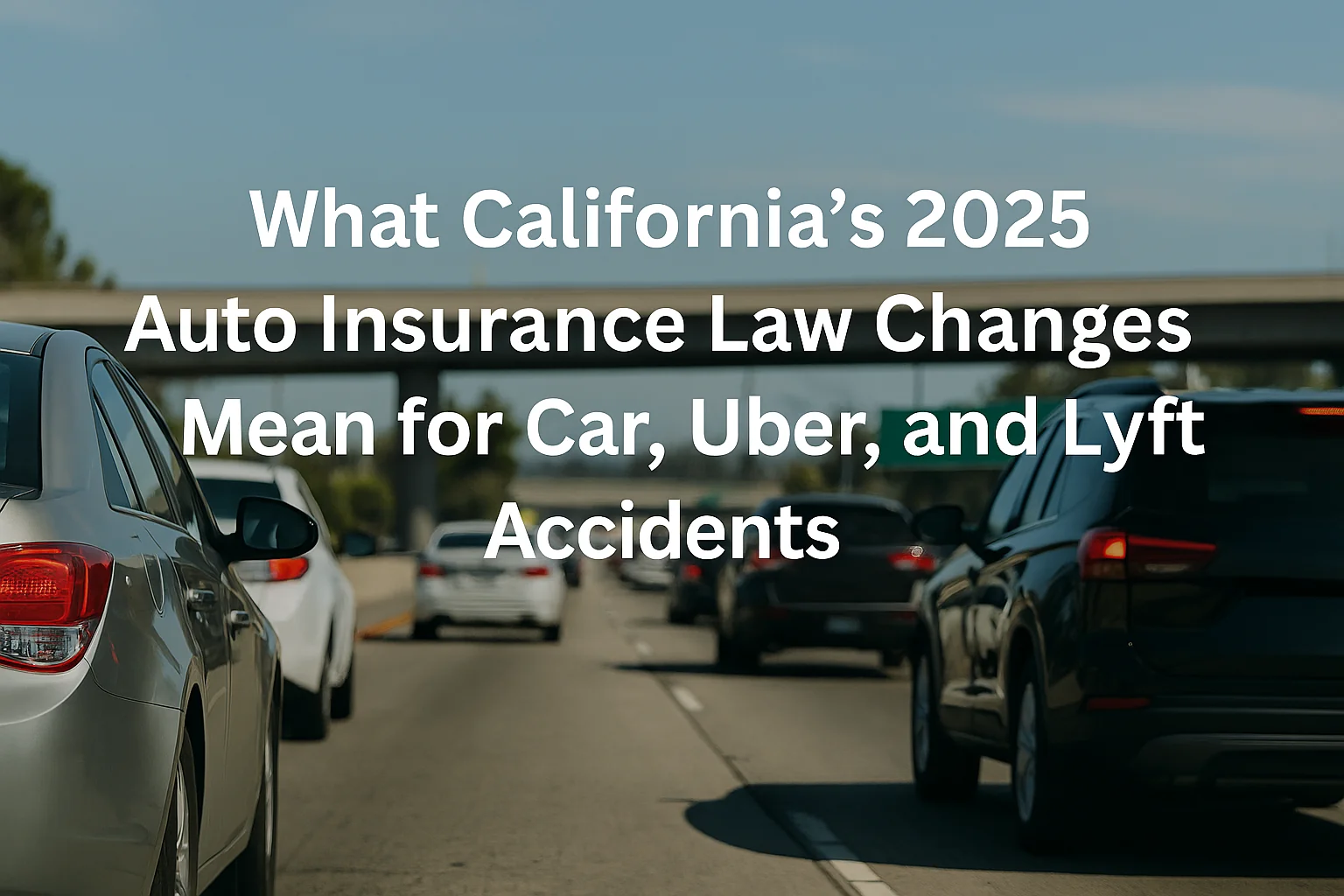 California car accident photo representing 2025 insurance law changes for Uber and Lyft