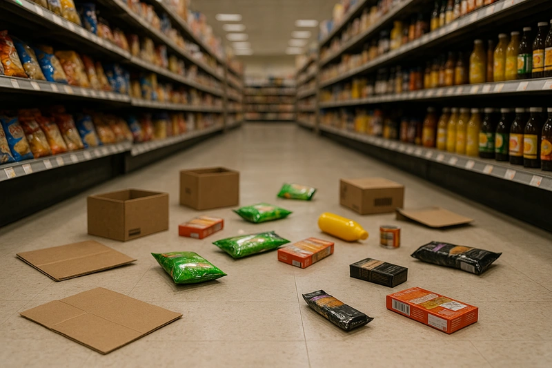cluttered aisle